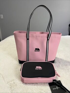 Belyn Key PGA West Pink/Black Tote Bag and Sport Wristlet Set